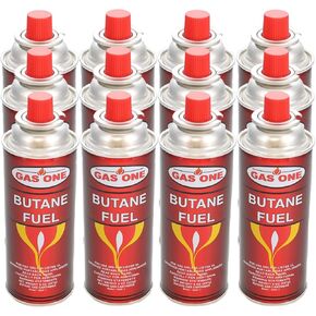 Gas One 12 Pack - 8oz Camping Fuel Canisters for Portable Gas Stoves - UL Safety Certified - Made In Korea