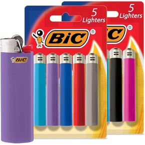 BIC Maxi Pocket Lighters, Dependable and Long-Lasting, Assorted Colors, 10-Pack (Colors May Vary)