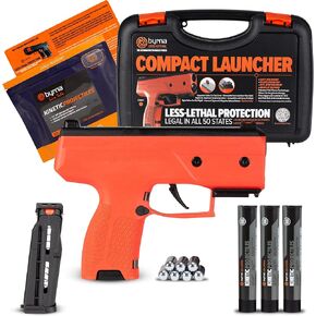 Byrna CL [Laughter Compact] قاذفة الحركية الحزمة - قاذفة قذيفة حركية غير قاتلة ، المنزل والدفاع الشخصي