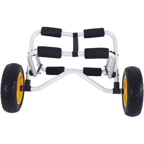 Heavy Duty Kayak Cart,Canoe Carrier for Sand, Mud, Rocks, Trolley Cart,Aluminum Alloy Canoeing Trailer Cart, Portable Canoe Cart Trailer
