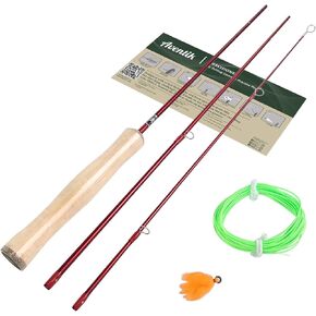 Aventik 4'0'' Practice Fly Rod for Beginners Casting 3 Pieces Game Fly Fishing Rod