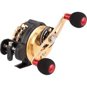 Inline Ice Fishing Reel, All Metal Fishing Wheel 3.6:1 Positioning with Magnetic Automatic Line Out Device for Raft, Lake, Sea, Rock Fishing