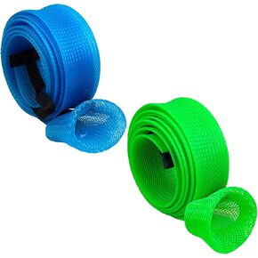 6 PCS Rod Slives لأعمدة صيد الأسماك-أغطية قضيب صيد شبكية مضفر للدوران ، والصب ، والطيران ، الحبل المرن ، متين وصديق للسفر