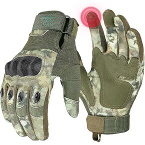 KEMIMOTO Tactical Gloves for Men, Touchscreen Motorcycle Gloves with Hard Shell & Palm Padding for Sports Motorcycle Cycling Tactical Airsoft Paintball Hunting Hiking Camping Climbing