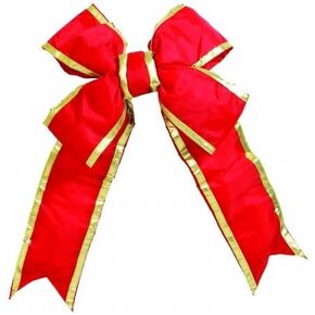 48'' x 60'' Red-Gold Nylon Out Bow 12'' Sz