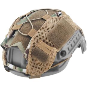 High Cut Helmet Cover MC/CP Camouflage High Cut Tactical Scrim for Fast,Paintball Shooting Gear,Lightweight,1PC(No Helmet)