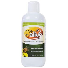 HIVE ALIVE Bee Feed Supplement - Honey Bee Liquid Food Stimulant - Beekeeping Fall Spring Feeding Enhancer – Lowers Winter Mortality, Boost Gut Health, Colony Size - 100 ml, 10 Hives in Kuwait