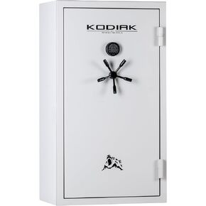 Kodiak Home Gun Safe للبنادق والمسدسات | KGX5933W بواسطة Rhino Metals مع نظام أمان Safex جديد | 41 بنادق طويلة و 6 مسدسات | 60 دقيقة الحماية من الحرائق | اللمعان الأبيض النهائي | 536 رطل