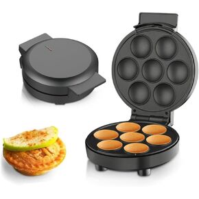 Household Cupcake Maker Electric Cupcake Machine 1000W Cake Pop Maker Non-Stick Surf Makes 6 Cup Cakes for Kids Breakfast Machine