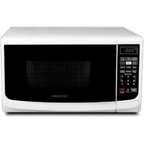 Farberware 1.1 Cu. Ft. 1000-Watt Microwave Oven Digital Control, 10 Power Levels, One-Touch Cooking, Defrost, Child Safety Lock, White