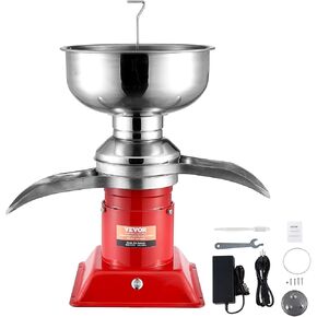 VEVOR Milk Cream Centrifugal Separator, Electric Cream Separators 304 Stainless Steel, Goat Milk Separator 100L/H Output 10500RPM, 30W Cow Cream Separator, Milk Skimmer 5L Bowl Capacity 100-240V, Red