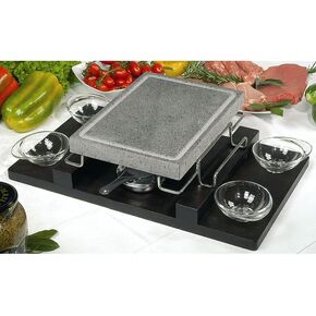 ILSA 8.25 in. × 11.4 قدم. لوحة صخور الحمم المستطيلة مع Stand44 ؛ 9 قطعة