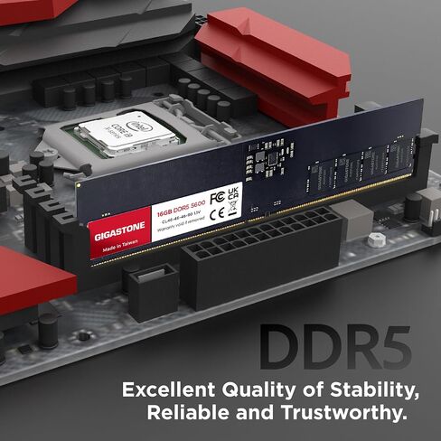 【DDR5 RAM】 GIGASTONE Desktop RAM 64GB (2x32GB) DDR5 RAM 64GB DDR5-5600MHz PC5-44800 CL46 1.1V 288 Pin Non- ECC Unbuffered UDIMM for PC Computer Desktop Memory Module (Desktop ONLY) in Saudi Arabia