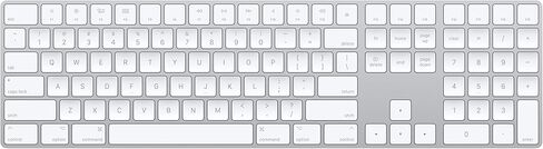 لوحة مفاتيح Apple Magic مع لوحة مفاتيح رقمية: لاسلكي ، بلوتوث ، قابل لإعادة الشحن. يعمل مع Mac أو iPad أو iPhone ؛ الولايات المتحدة الإنجليزية - أبيض in Kuwait