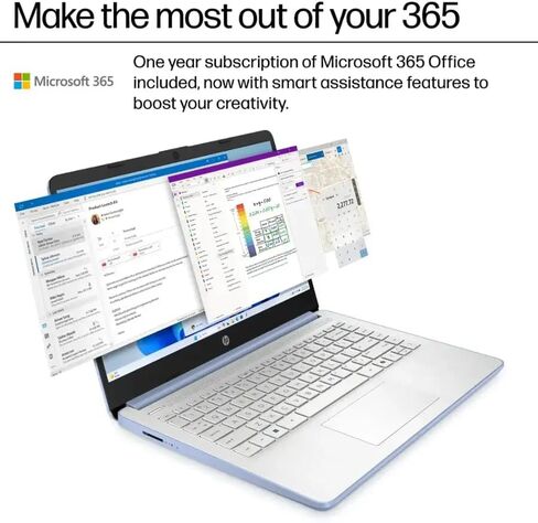HP 2025 New Student Business Laptop, Intel N150 CPU(Beats N4120), 14 Inch LED, 16GB RAM, 384GB Storage(128GB UFS+256GB MSD), Wi-Fi 6, Copilot AI, Office Pro Lifetime, Windows 11 Pro, Sky Blue, w/Mouse in Saudi Arabia