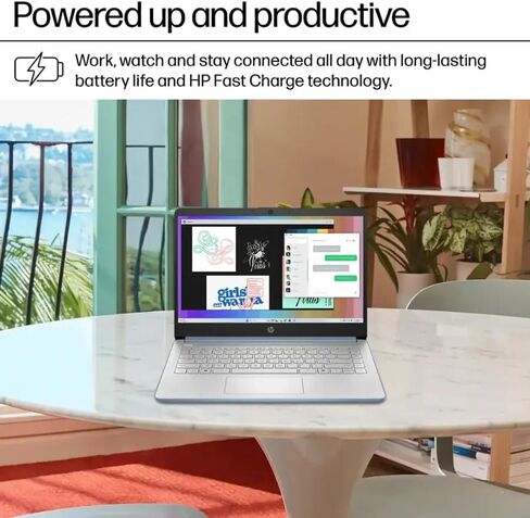 HP 2025 New Student Business Laptop, Intel N150 CPU(Beats N4120), 14 Inch LED, 16GB RAM, 384GB Storage(128GB UFS+256GB MSD), Wi-Fi 6, Copilot AI, Office Pro Lifetime, Windows 11 Pro, Sky Blue, w/Mouse in Saudi Arabia