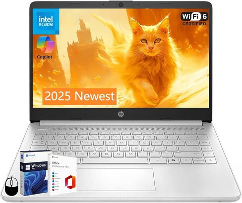 HP 2025 New Student Business Laptop, Intel N150 CPU(Beats N4120), 14 Inch LED, 16GB RAM, 384GB Storage(128GB UFS+256GB MSD), Wi-Fi 6, Copilot AI, Office Pro Lifetime, Windows 11 Pro, Sky Blue, w/Mouse in Saudi Arabia