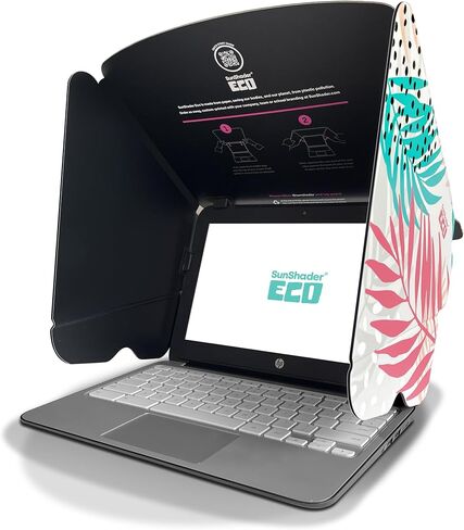 Laptop Sun Shade (M, Tropical), SunShader Eco, Recyclable Multi-Layered Cardboard Laptop Sun Shade for Working Outside & Privacy Screen - Patent 10963010 in Saudi Arabia