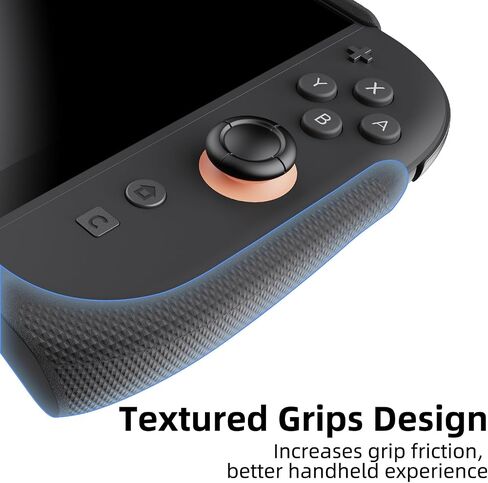 by Skull & Co. StandGrip Front Cover Bundle for Nintendo Switch 2: Protective Case with Textured Grips Full Protection and Hard-Shell Front Cover Handheld Design - Smoky Black in Kuwait