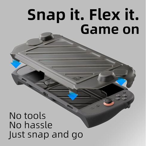 by Skull & Co. StandGrip Front Cover Bundle for Nintendo Switch 2: Protective Case with Textured Grips Full Protection and Hard-Shell Front Cover Handheld Design - Smoky Black in Kuwait