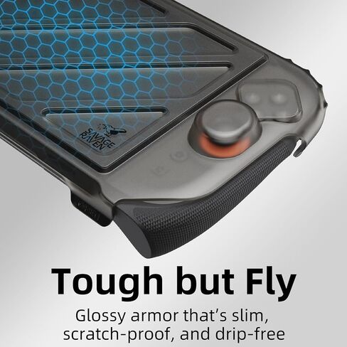 by Skull & Co. StandGrip Front Cover Bundle for Nintendo Switch 2: Protective Case with Textured Grips Full Protection and Hard-Shell Front Cover Handheld Design - Smoky Black in Kuwait