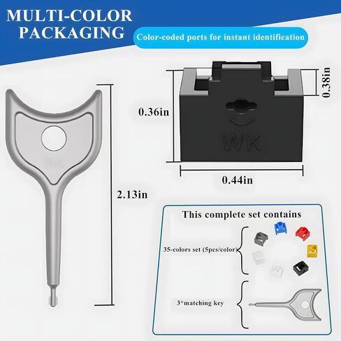 7 PCS RJ45 قفل المنفذ مع مفتاح واحد ، قفل RJ45 Port/Dust Protector ، RJ45 غلاف الغبار واقي توصيل المنفذ ، متوافق مع الكمبيوتر ، التلفزيون ، جهاز التوجيه ، الأجهزة الأخرى RJ45 (1pcs لكل لون) in Kuwait
