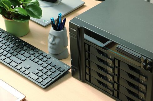 ASUSTOR LOCKERSTOR 10 GEN3 AS6810T 10 BAY NAS ، AMD RYZEN QUART-CORE 2.3 GHz ، 16GB RAM ECC DDR5 ، 4 M.2 NVME SLOTS ، DUAL 5GBE و 10GBE PORT DUAL in Kuwait