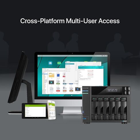 Asustor Lockerstor 10 Gen3 AS6810T 10 Bay NAS, AMD Ryzen Quad-Core 2.3 GHz, 16GB RAM ECC DDR5, 4 M.2 NVMe Slots, Dual 5GbE and Dual 10GbE Port, USB 4.0 Type-C, Network Attached Storage (Diskless) in Kuwait