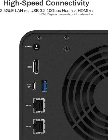 TERRAMASTER F4-424 Pro NAS Storage - 4Bay Core i3-N305 8-Core 8-Thread CPU, 16GB DDR5 RAM, 2.5GbE Port x 2, Network Attached Storage Peak Performance for Business (Diskless) in Kuwait