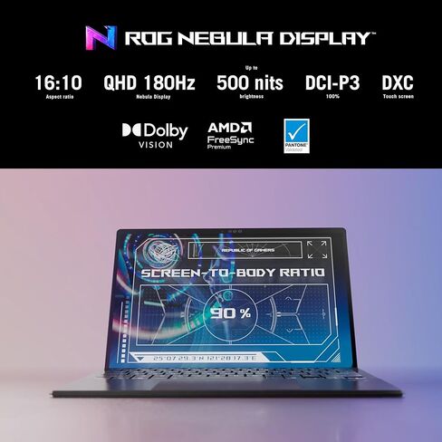 ASUS ROG Flow Z13 (2025) Gaming Laptop, 13" ROG Nebula 16:10 2.5K 180Hz/3ms, AMD Ryzen AI MAX+ 395, RDNA 3.5 Graphics, 128GB LPDDR5X 8000MHz, 1TB PCIe Gen 4 SSD, Wi-Fi 7, Win 11 Pro, GZ302EA-XS99 in Saudi Arabia