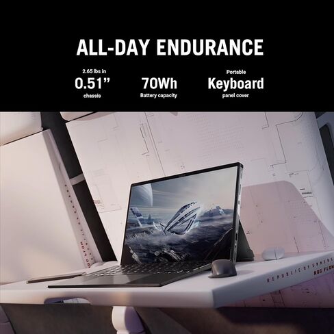 ASUS ROG Flow Z13 (2025) Gaming Laptop, 13" ROG Nebula 16:10 2.5K 180Hz/3ms, AMD Ryzen AI MAX+ 395, RDNA 3.5 Graphics, 128GB LPDDR5X 8000MHz, 1TB PCIe Gen 4 SSD, Wi-Fi 7, Win 11 Pro, GZ302EA-XS99 in Saudi Arabia