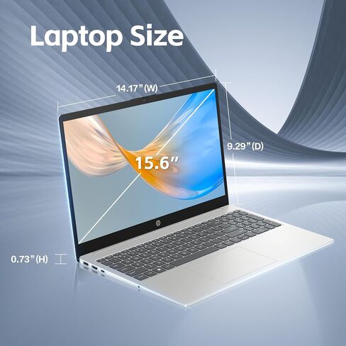 HP 15.6" Laptop, Intel Pentium N200 Processor, 16GB RAM, 128GB UFS, Intel UHD Graphics, Windows 11 Home, Anti-Glare HD Display, Webcam, Wi-Fi, Bluetooth, Alpacatec Accessories, Silver(Renewed) in Kuwait