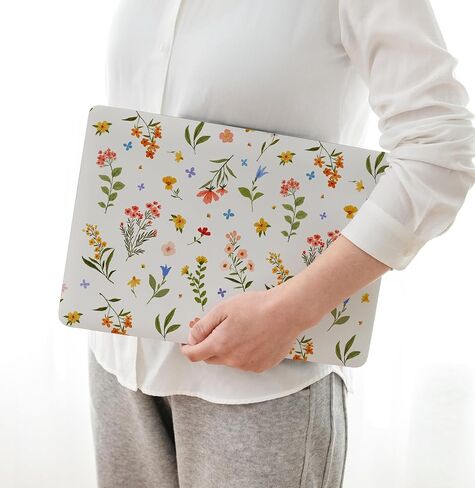 Universal Laptop Skin Protector,Scratch Resistant,Removable Adhesive,Fits Up to 15.6" Laptops - Customizable for Smaller Sizes | Multiple Designs Available (Colorful Floral, 15.6 inch) in Kuwait