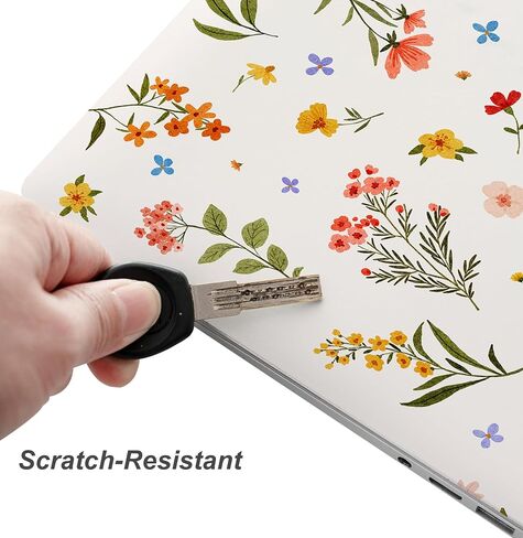 Universal Laptop Skin Protector,Scratch Resistant,Removable Adhesive,Fits Up to 15.6" Laptops - Customizable for Smaller Sizes | Multiple Designs Available (Colorful Floral, 15.6 inch) in Kuwait