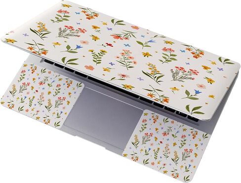Universal Laptop Skin Protector,Scratch Resistant,Removable Adhesive,Fits Up to 15.6" Laptops - Customizable for Smaller Sizes | Multiple Designs Available (Colorful Floral, 15.6 inch) in Kuwait