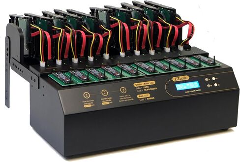 EZ Dupe من 1 إلى 9 M.2 NVME Cyclone Pro Duplicator - 36 جيجابايت/دقيقة - COLIER و ERASER/مطهر متعددة PCIE M2 ، 2.5/3.5 بوصة SATA HDD DISK ومحركات أقراص SSD الصلبة (DM -HE6-5M09PP) in Kuwait