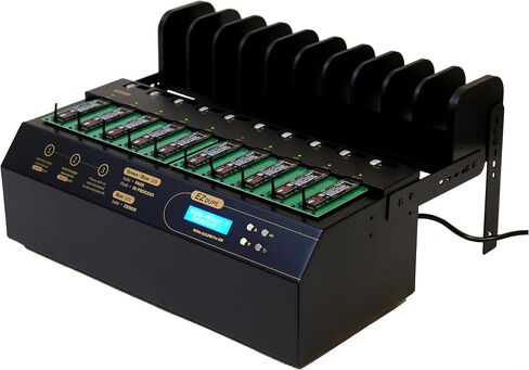 EZ Dupe من 1 إلى 9 M.2 NVME Cyclone Pro Duplicator - 36 جيجابايت/دقيقة - COLIER و ERASER/مطهر متعددة PCIE M2 ، 2.5/3.5 بوصة SATA HDD DISK ومحركات أقراص SSD الصلبة (DM -HE6-5M09PP) in Kuwait