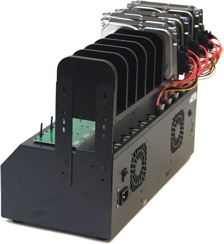 EZ Dupe من 1 إلى 9 M.2 NVME Cyclone Pro Duplicator - 36 جيجابايت/دقيقة - COLIER و ERASER/مطهر متعددة PCIE M2 ، 2.5/3.5 بوصة SATA HDD DISK ومحركات أقراص SSD الصلبة (DM -HE6-5M09PP) in Kuwait
