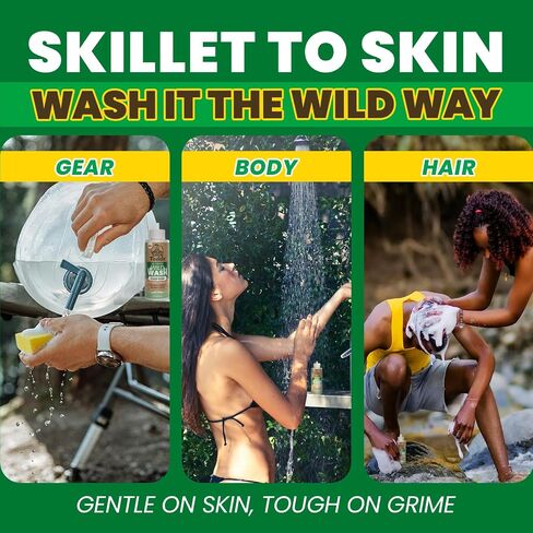 Uncle Todd's Wild Wash Biodegradable Soap, Camping Soap Ideal for Dishes, Body, Hands, and Clothes - 4oz, Sage Scent in Kuwait