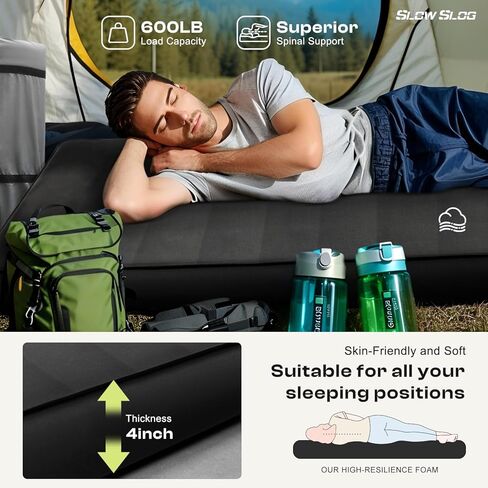 وسادة النوم ذات الذات ， 4in 4in 4in سميكة مرتبة تخييم الرغوة في الذاكرة in Kuwait