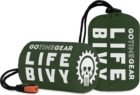 Go Time Gear Life Bivy Emergency Survival Sleeping Bag Thermal Bivy - Use as Emergency Bivy Sack, Survival Sleeping Bag, Mylar Emergency Blanket in Kuwait