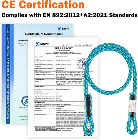 Aoleba 8mm (5/16 ") Prusik Cord ، حلقة Prusik قبل الظهر ، ومسار السلامة تسلق معدات تسلق Arborist Rescue Mountaineing ، وتسلق الحبل في الهواء الطلق 30 بوصة في الهواء الطلق in Kuwait