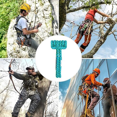 Aoleba 8mm (5/16 ") Prusik Cord ، حلقة Prusik قبل الظهر ، ومسار السلامة تسلق معدات تسلق Arborist Rescue Mountaineing ، وتسلق الحبل في الهواء الطلق 30 بوصة في الهواء الطلق in Kuwait