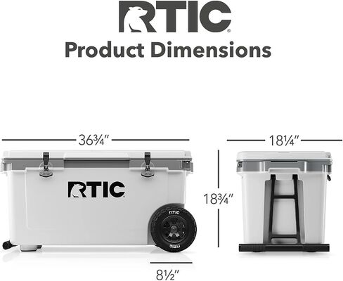 RTIC 72 Quart Ultra-Light Wheeled Cooler Hard Insulated Portable Ice Chest Box for Beach, Drink, Beverage, Camping, Picnic, Fishing, Boat, Barbecue, 30% Lighter Than Rotomolded Coolers in Saudi Arabia