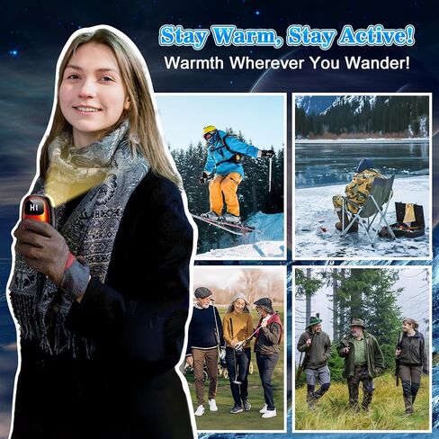 Hand Warmers Rechargeable - 2 Pack Electric Hand Warmers 14000mAh, 16 Hrs Warmth Dual-Sided Heating Max 131℉, 4 Heating Levels Battery Operated Pocket Heater for Raynauds, Hunting, Golf, Camping in Saudi Arabia