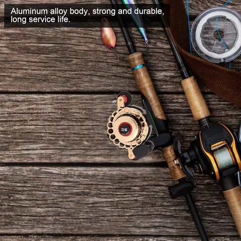 Inline Ice Fishing Reel, All Metal Fishing Wheel 3.6:1 Positioning with Magnetic Automatic Line Out Device for Raft, Lake, Sea, Rock Fishing in Saudi Arabia
