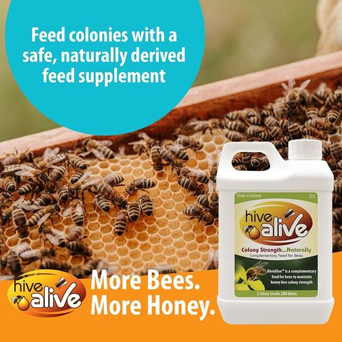 Liquid Concentrate Bee Feed Supplement - Honey Bee Liquid Food Stimulant - Beekeeping Fall Spring Feeding Enhancer, Lowers Winter Mortality, Boost Gut Health, Colony Size - 100 ml, 10 Hives in Saudi Arabia