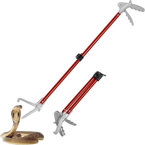 Snake Grabber Tool, Foldable Aluminum Alloy Snake Tongs Snake Traps, Heavy Duty Snake Catcher for All Kinds of Serpent, Reptiles(39.4inch) in Kuwait