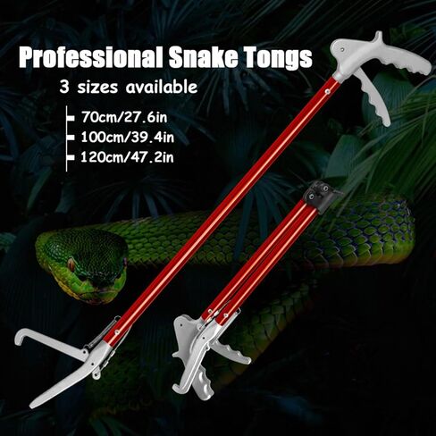 Snake Grabber Tool, Foldable Aluminum Alloy Snake Tongs Snake Traps, Heavy Duty Snake Catcher for All Kinds of Serpent, Reptiles(39.4inch) in Kuwait
