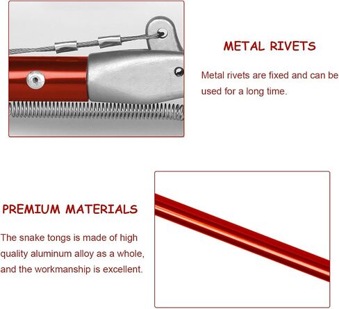 Snake Grabber Tool, Foldable Aluminum Alloy Snake Tongs Snake Traps, Heavy Duty Snake Catcher for All Kinds of Serpent, Reptiles(39.4inch) in Kuwait